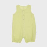organicera organic hemp baby romper apple green
