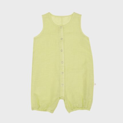 organicera organic hemp baby romper apple green