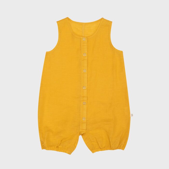 organicera organic hemp baby romper mustard