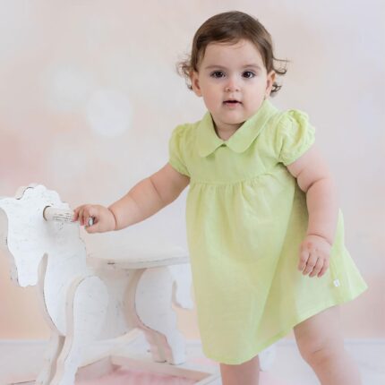 organicera organic hemp dress apple green