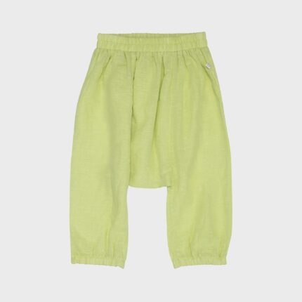 organicera organic hemp harem pants apple green