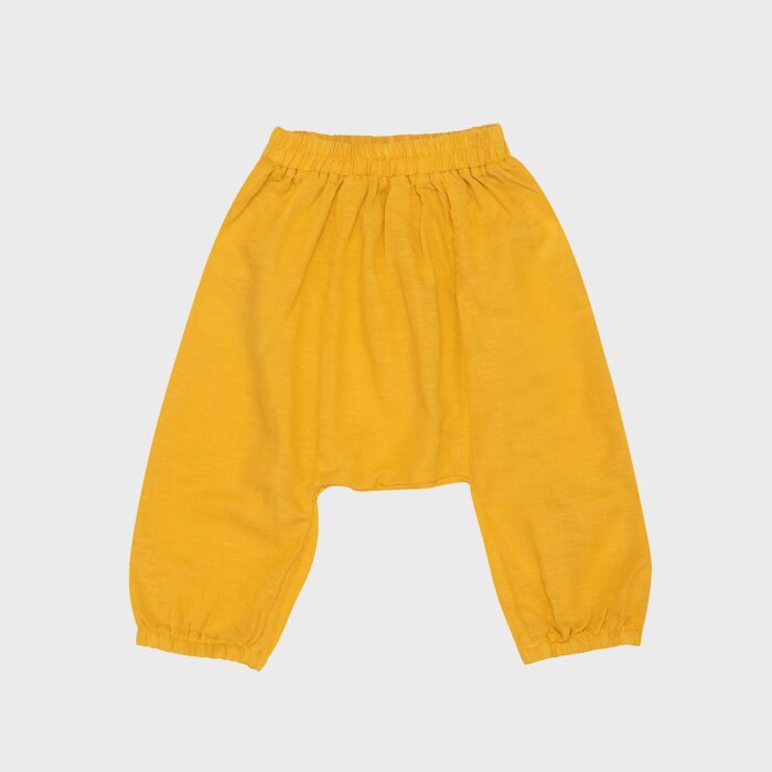 organicera organic hemp harem pants mustard