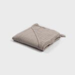 organicera organic muslin baby hooded towel grey