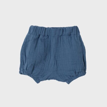 organicera organic muslin bloomer shorts ındigo
