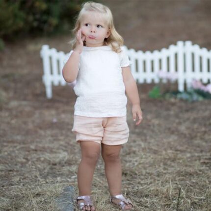 organicera organic muslin bloomer shorts rose