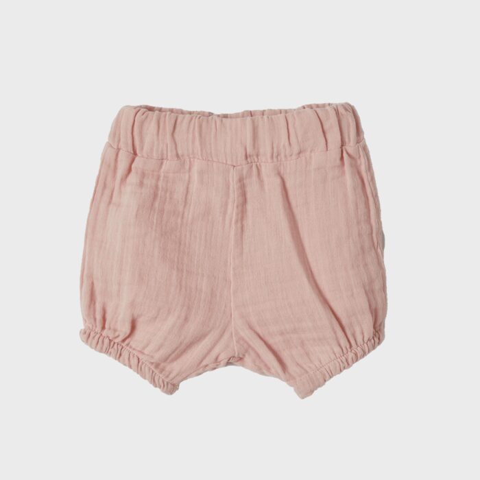 organicera organic muslin bloomer shorts rose