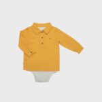 organicera organic muslin boys body suit shirt mustard