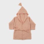 organicera organic muslin kids bathrobe 3-4 years salmon