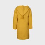organicera organic muslin kids bathrobe 5-6 years mustard