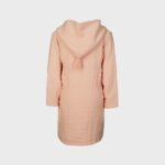 organicera organic muslin kids bathrobe 7-8-years salmon
