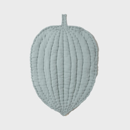 organicera organic muslin leaf mat padded aqua