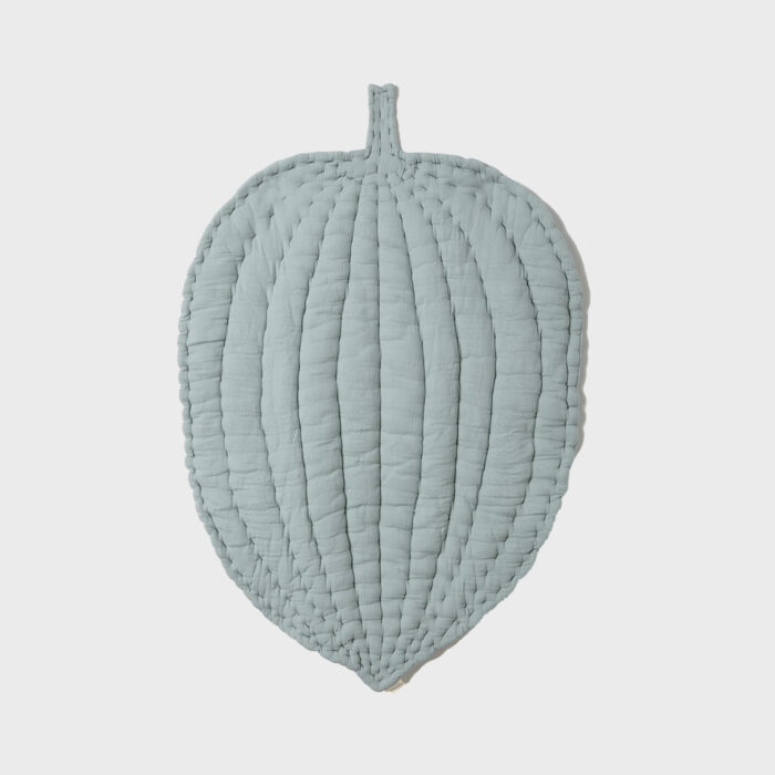 organicera organic muslin leaf mat padded aqua