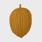 organicera organic muslin leaf mat padded mustard