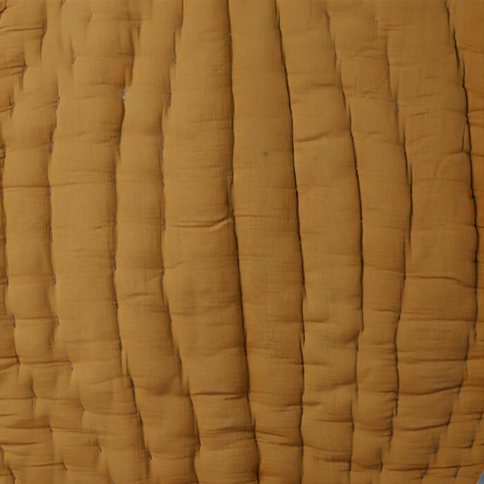 organicera organic muslin leaf mat padded mustard