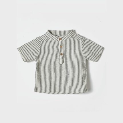 organicera organic muslin shirt grey