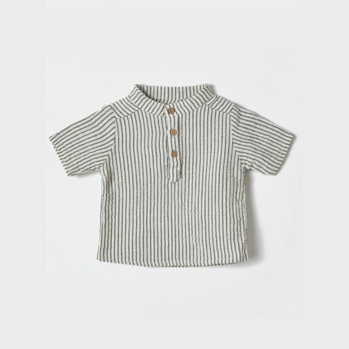 organicera organic muslin shirt grey