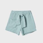 organicera organic muslin short aqua
