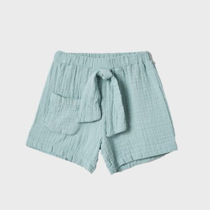 organicera organic muslin short aqua