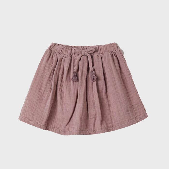 organicera organic muslin skirt dusty rose