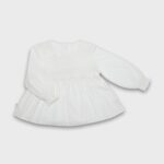 organicera organic vual baby girl blouse white