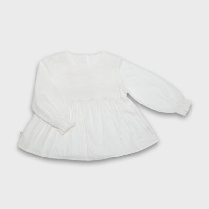 organicera organic vual baby girl blouse white