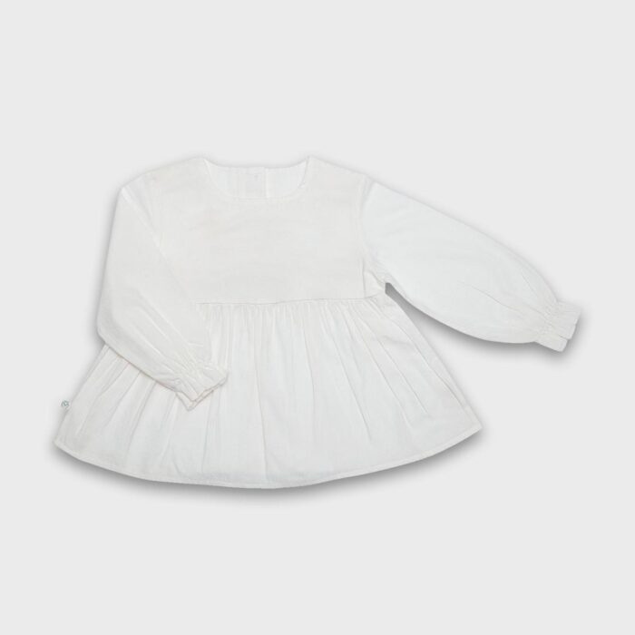 organicera organic vual baby girl blouse white