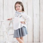 organicera organic vual baby girl tunic with embroidery white