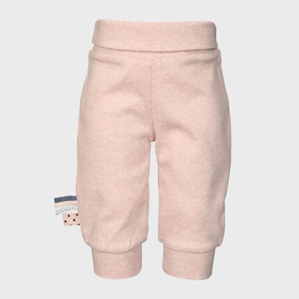 organicera organic baby pants with elastic band rose