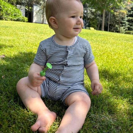 organicera organic baby romper ındigo