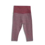 OrganicEra organic baby leggings bordeaux grey melange