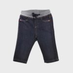 organic organic denim baby pants with rib waist