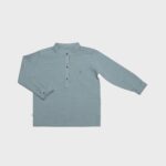 organicera organic muslin baby shirt aqua