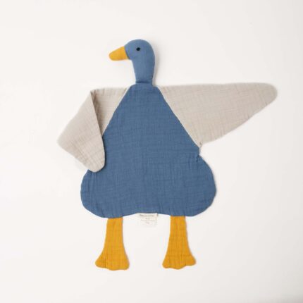organicera organic muslin duck toy era blue