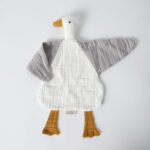 organicera organic muslin duck toy white grey