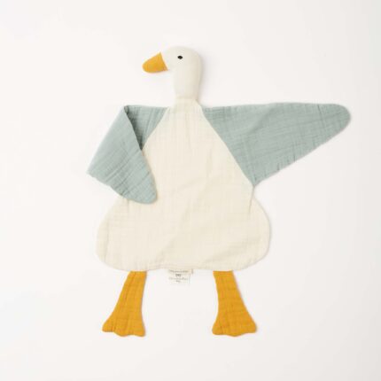 organicera organic muslin duck white mint