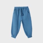 organicera organic muslin childrens pants indigo