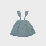 organicera organic frill dress muslin aqua