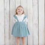 organicera organic frill dress muslin aqua