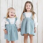 organicera organic frill dress muslin aqua
