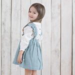 organicera organic frill dress muslin aqua