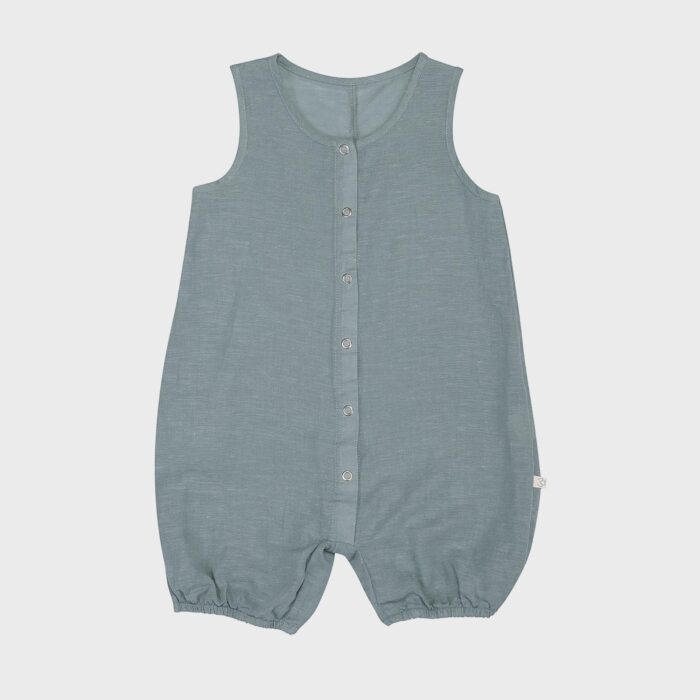 organicera organic hemp baby romper era blue
