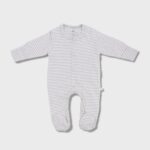 organicera organic baby footed sleepsuit stripedli
