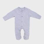 organicera organic baby footed sleepsuit stripedli