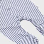 OrganicEra Organic Baby Footed Sleepsuit, Striped, Indigo Melange - Image 3