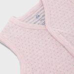 OrganicEra Organic Baby Vest, Rose Melange - Image 2