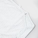 OrganicEra Organic Long Sleeve Newborn Kimono Baby Body, Striped, Aqua Melange - Image 3