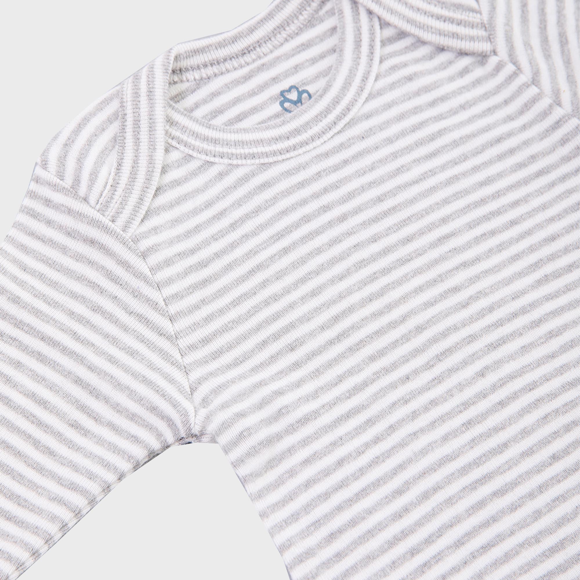 organicera-organic-newborn-baby-long-sleeve-bodysuit-2-pcs-set-grey-melange-2 OrganicEra Organic Newborn Baby Long Sleeve Bodysuit, 2 pcs Set, Grey Melange - Image 2