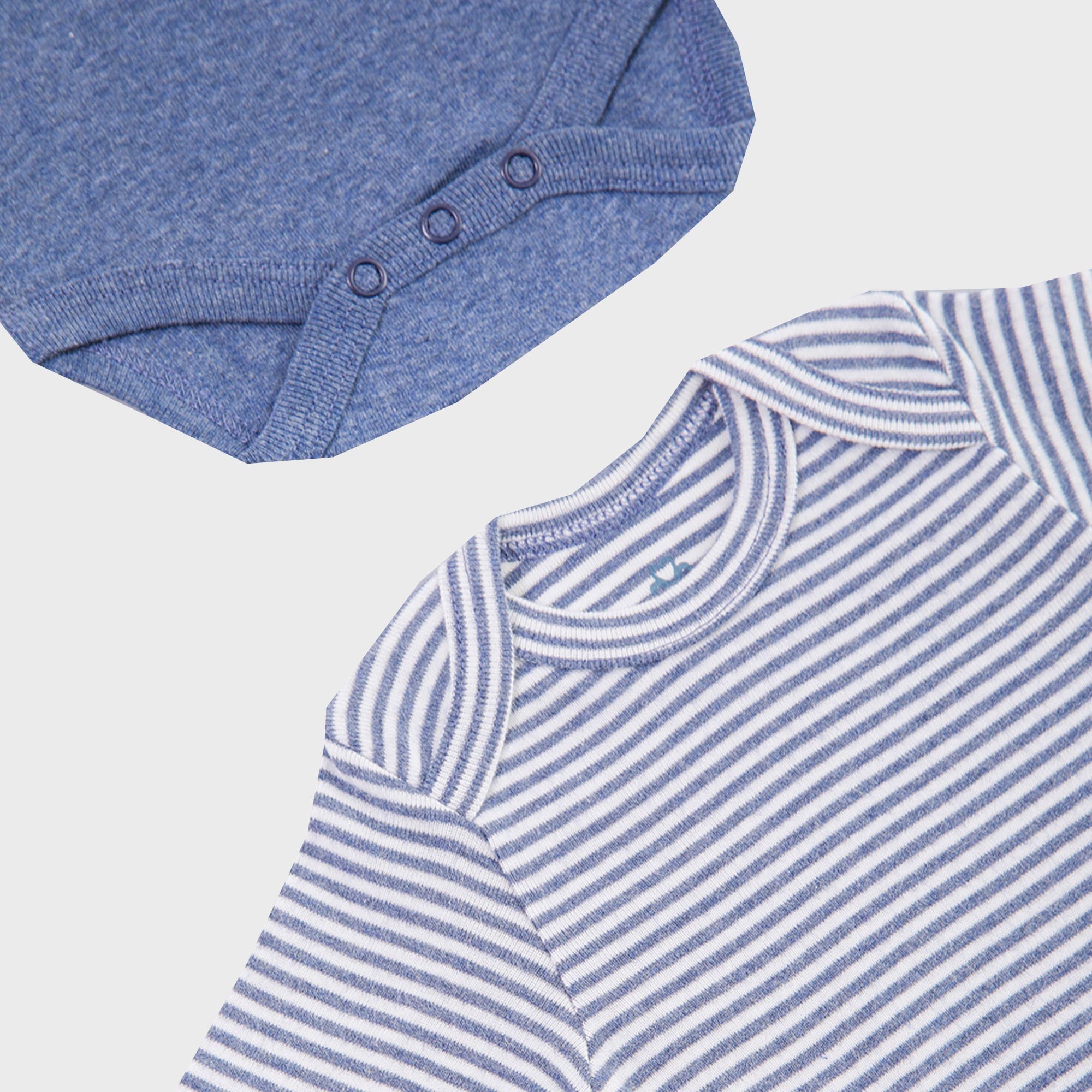 organicera-organic-newborn-baby-long-sleeve-bodysuit-2-pcs-set-indigo-melange-3 OrganicEra Organic Newborn Baby Long Sleeve Bodysuit, 2 pcs Set, Indigo Melange - Image 3
