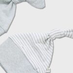 OrganicEra, Organic Newborn Hat, Set of 2 pcs, Aqua Melange - Image 2