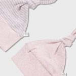 OrganicEra, Organic Newborn Hat, Set of 2 pcs, Rose Melange - Image 2